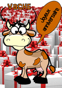 Vache humoristique pour un anniversaire